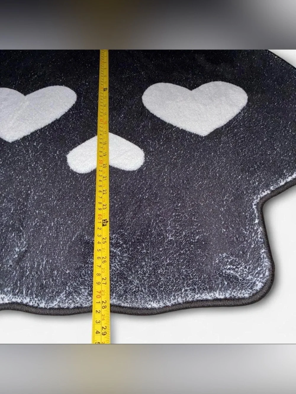 Black Heart-Eye Skull Door Mat